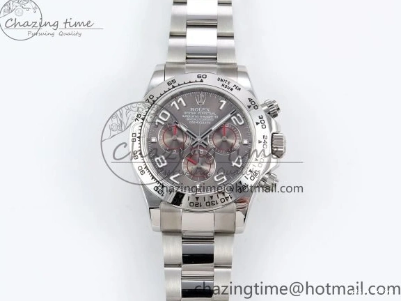 0209 Daytona 116509 QF 1:1 Best Edition Gray Numeral Dial on SS Bracelet SH4130 V3 (Gain Weight) MoistureWicking 1618